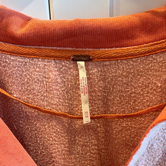 Free People Sidewalk Sweatshirt Polo-collared Colorblock Pullover - Picture 4 of 8